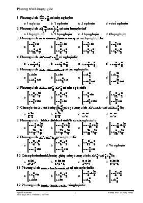 Toán 11 - Phương trình lượng giác